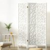 Artiss Clover Room Divider Screen Privacy Wood Dividers Stand – White, 3 Panel