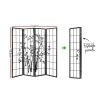 Room Divider Screen Privacy Dividers Pine Wood Stand Black White – 4 Panel