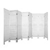 Artiss Room Divider Screen Privacy Wood Dividers Timber Stand – White, 8 Panel