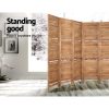 Artiss Room Divider Privacy Screen Foldable Partition Stand – Brown, 8 Panel