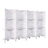 Artiss Room Divider Privacy Screen Foldable Partition Stand – White, 8 Panel