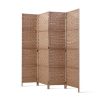 Artiss Room Divider Screen Privacy Timber Foldable Dividers Stand – Natural, 4 Panel