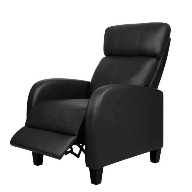 Artiss PU Leather Reclining Armchair – Black