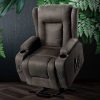 Artiss Electric Recliner Chair Lift Heated Massage Chairs Lounge Sofa Leather – Grey