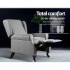 Recliner Chair Sofa Armchair Lounge Leather – Grey