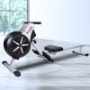 Everfit Rowing Exercise Machine Rower Resistance Fitness Home Gym Cardio Air – Black and Grey