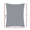 Instahut Sun Shade Sail Cloth Shadecloth Rectangle Canopy 280gsm – 4×5 m, Grey
