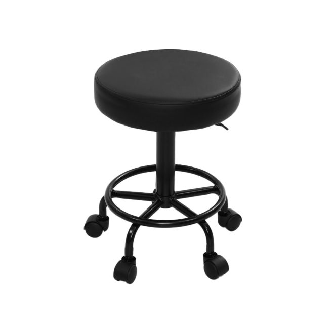 Round Salon Stool Stools Black Swivel Barber Hair Hydraulic Chairs Lift – 1