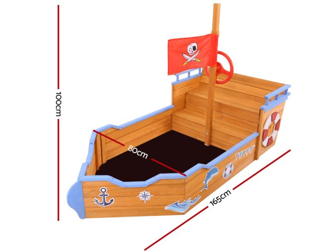 Keezi Boat Sand Pit – Without Canopy