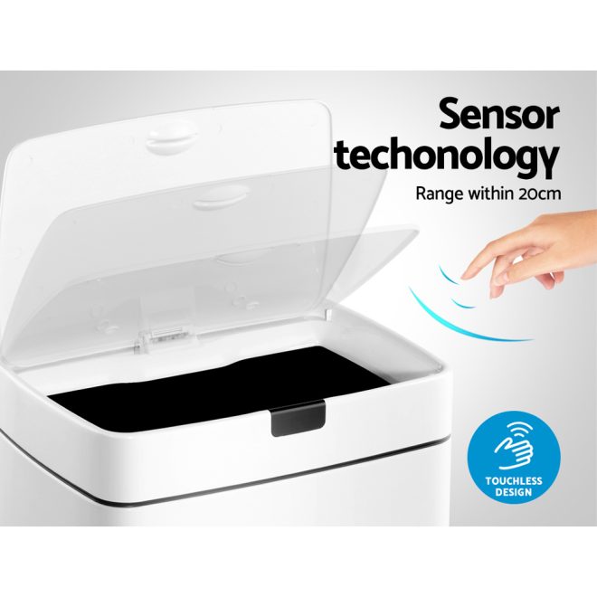 Automatic Motion Sensor Kitchen Rubbish Bin 45L – White