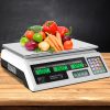 40KG Digital Kitchen Scale Electronic Scales Shop Market Commercial – White