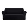 Artiss Sofa Cover Elastic Stretchable Couch Covers – Black, 3 Seater