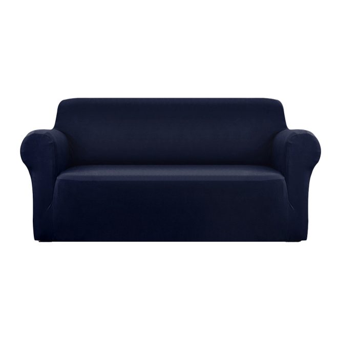 Artiss Sofa Cover Elastic Stretchable Couch Covers – Navy Blue, 3 Seater
