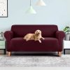 Artiss Sofa Cover Elastic Stretchable Couch Covers – Burgundy, 3 Seater