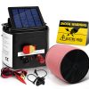 Giantz Electric Fence Energiser Solar Powered Energizer Charger + Tape – 1200M-5KM