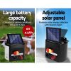 Giantz Electric Fence Energiser Solar Powered Energizer Charger + Tape – 2000M-3KM