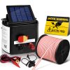 Giantz Solar Electric Fence Energiser Charger with Tape and 25pcs Insulators – 400M-3KM