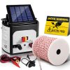 Giantz Solar Electric Fence Energiser Charger with Tape and 25pcs Insulators – 500M-8KM