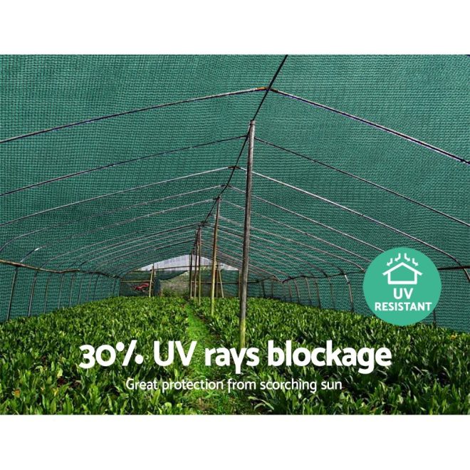 Instahut 30% UV Shade Cloth Shadecloth Sail Garden Mesh Roll Outdoor – 1.83×20 m, Green