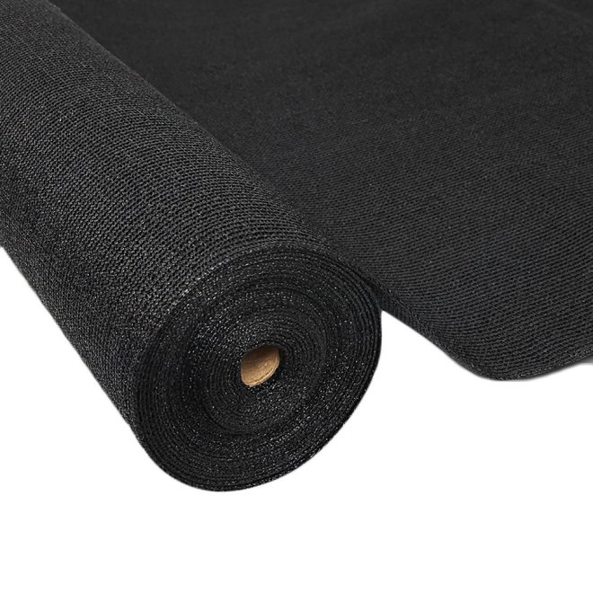 Instahut Shade Sail Cloth – 3.66×20 m, Black