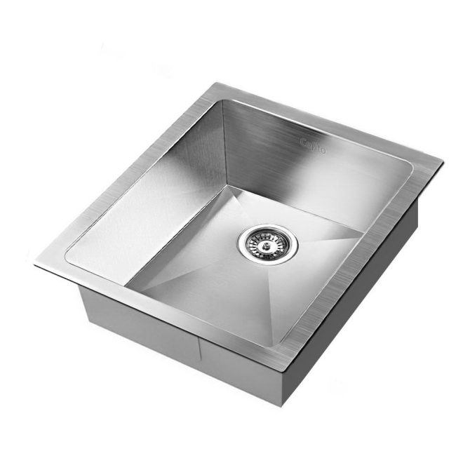 Cefito Stainless Steel Kitchen Sink Under/Top/Flush Mount Silver – 39x45x20.5 cm
