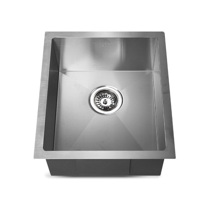 Cefito Stainless Steel Kitchen Sink Under/Top/Flush Mount Silver – 39x45x20.5 cm
