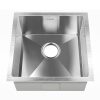 Cefito Stainless Steel Kitchen Sink Under/Top/Flush Mount Silver – 44x44x20.5 cm