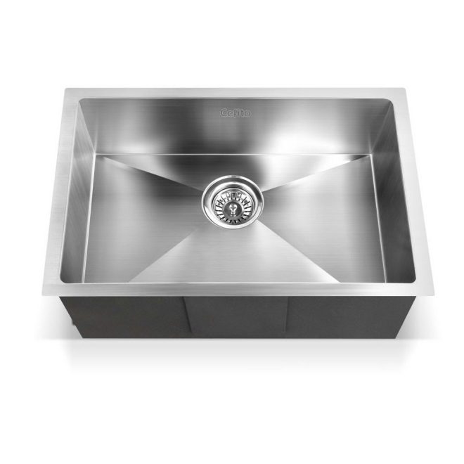 Cefito Stainless Steel Kitchen Sink Under/Top/Flush Mount Silver – 60x45x22 cm