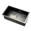 Cefito Stainless Steel Kitchen Sink Under/Top/Flush Mount Black – 45x30x22 cm