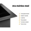 Cefito Stainless Steel Kitchen Sink Under/Top/Flush Mount Black – 45x30x22 cm