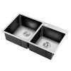 Cefito Stainless Steel Kitchen Sink Flush/Drop-in Mount Silver – 80x45x20.5 cm