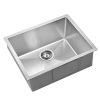 Cefito Stainless Steel Kitchen Sink Under/Top/Flush Mount Silver – 54x44x20.5 cm