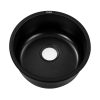 Cefito Stone Kitchen Sink Round 430MM Granite Under/Topmount Basin Bowl Laundry – Black