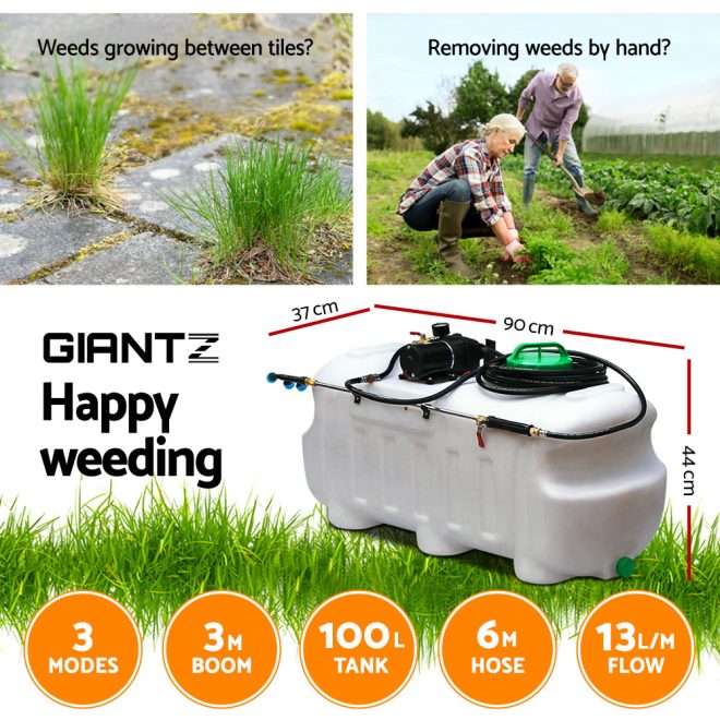 Giantz 100L Weed Sprayer – BOOM Size 3 m