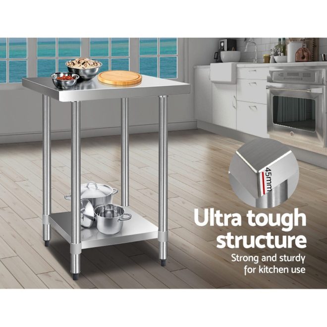 Cefito Commercial Stainless Steel Kitchen Bench