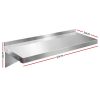 Cefito Stainless Steel Wall Shelf Kitchen Shelves Rack Mounted Display Shelving – 90x30x24 cm