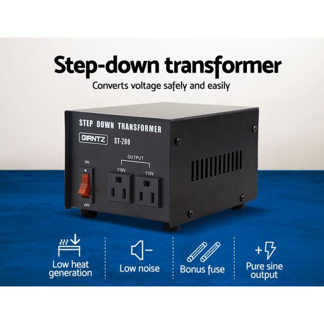 Giantz Watt Step Down Transformer – 200 W
