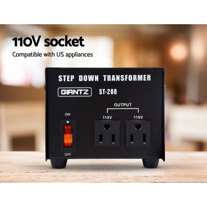 Giantz Watt Step Down Transformer – 200 W
