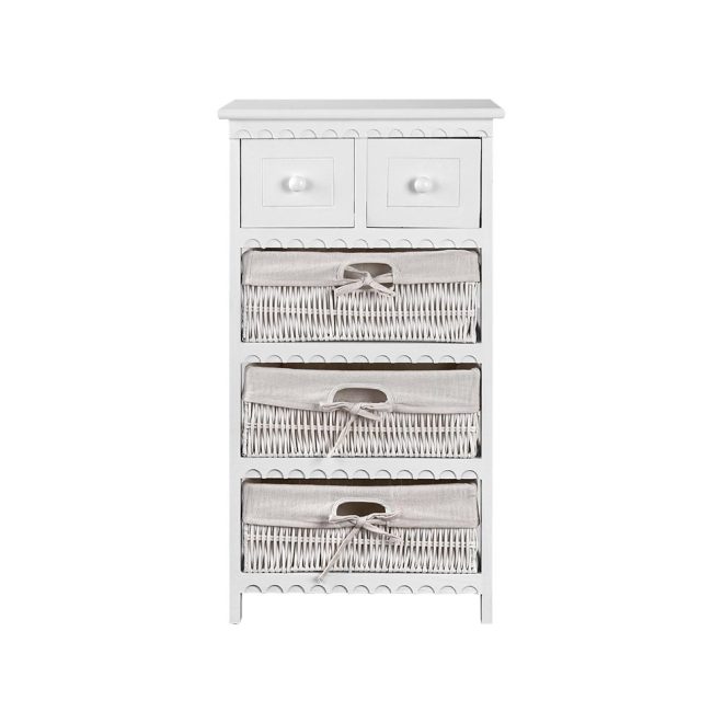 3 Basket Storage Drawers – White