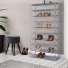 Artiss Shoe Rack 10-Tier (50 Pair) Shoes Organiser DIY Stackable Organizer Storage Shelf Stand Holder Portable Wardrobe – Silver
