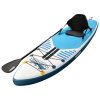Weisshorn Stand Up Paddle Board Inflatable SUP Surfboard Paddleboard Kayak 10FT – Blue and White