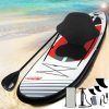 Weisshorn Stand Up Paddle Boards SUP 11ft Inflatable Surfboard Paddleboard Kayak – Black and White and Red
