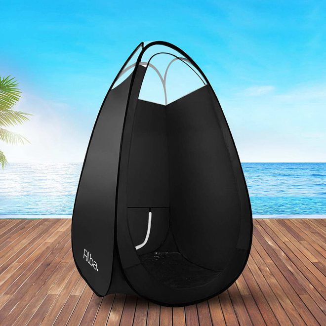Portable Pop Up Tanning Tent – Black