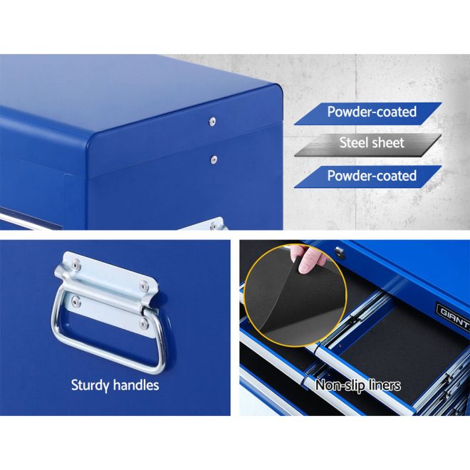 Giantz 10-Drawer Tool Box Chest Cabinet Garage Storage Toolbox – Blue