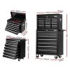 Giantz Tool Chest and Trolley Box Cabinet 16 Drawers Cart Garage Storage – Black
