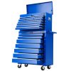 Giantz 17 Drawers Tool Box Trolley Chest Cabinet Cart Garage Mechanic Toolbox – Blue