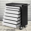 Giantz Tool Chest and Trolley Box Cabinet 7 Drawers Cart Garage Storage – Black and Silver