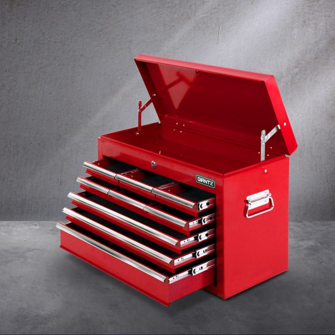 Giantz 9 Drawer Mechanic Tool Box Cabinet Storage – Red