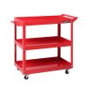 Giantz Tool Cart 3 Tier Parts Steel Trolley Mechanic Storage Organizer – Red