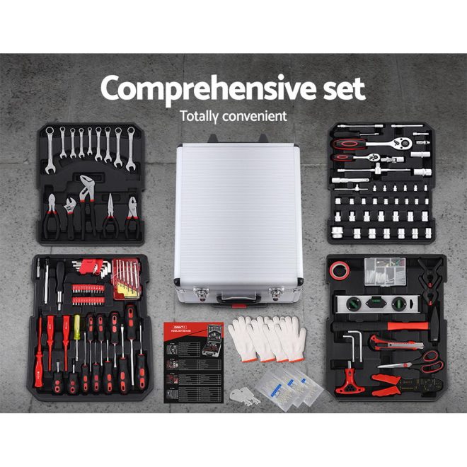 Tool Kit Trolley Case Mechanics Box Toolbox Portable DIY Set BK – 786 Pcs